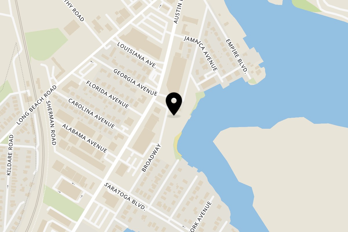 Map showing the location of Dox on 10 Broadway in Island Park